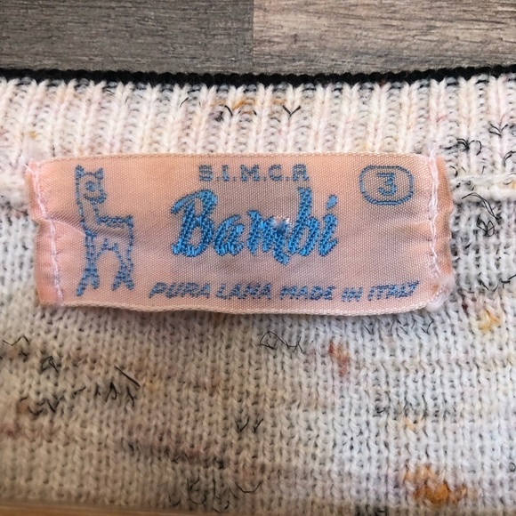 Vintage Italian Wool Knit Loose Fit V-Neck Pullover Sweater Medium - Picture 5 of 10